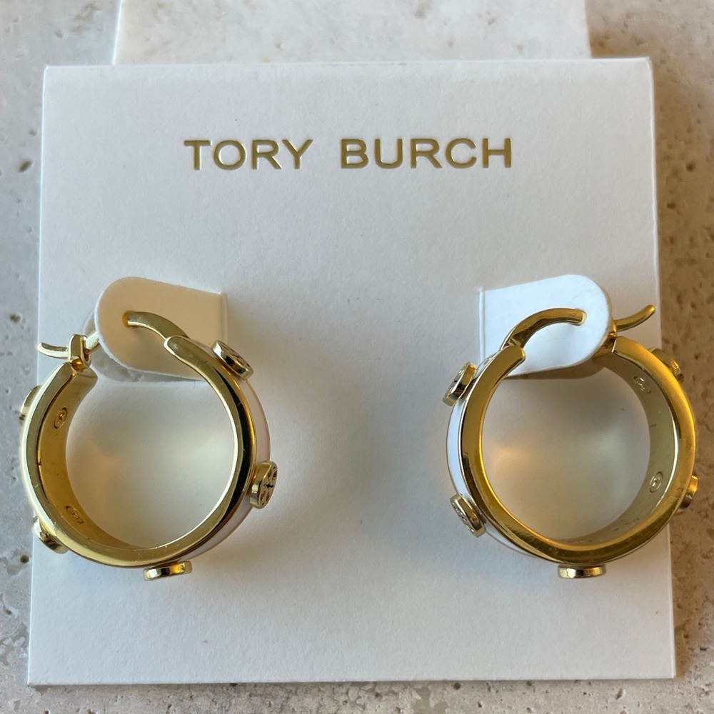 Tory Burch Gold Studded Hoops